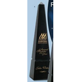 Black Marble Obelisk Award w/Etched Lettering (12")